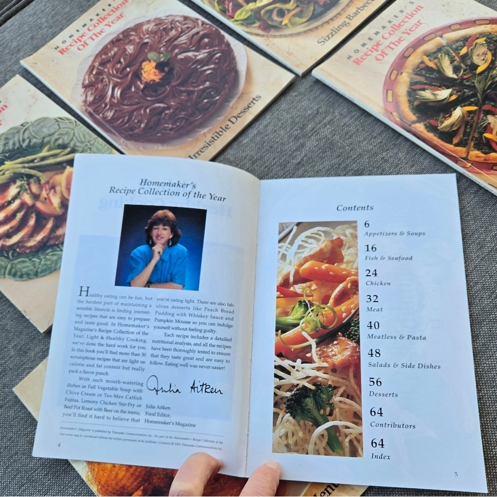 Homemakers Recipe Collection of the Year Cookbooks 90s Vintage Set Of 6 - Picture 3 of 8